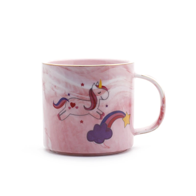 

Creative Marble Flamingo Pink Panther Unicorn Ceramic Mug 330ml Novelty Milk Coffee Tea Couple Cup Drinkware Xmas Gift