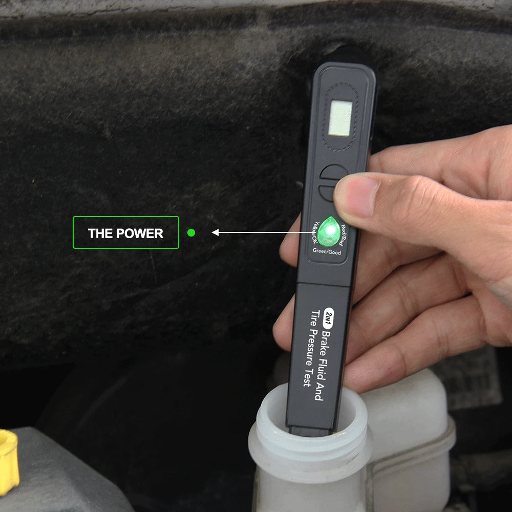 2в1 тестер тормозной жидкости ручка для DOT3/DOT4/DOT5 + TPMS Тестер давления в шинах 2 1