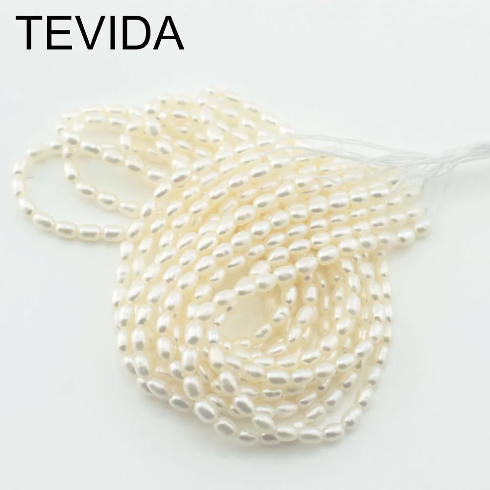 

2pc/lot 37cm=1pc Natural Freshwater Rice Typed OVAL PEARLS DIY Chain Necklace Jewelry Making Beads Accessories