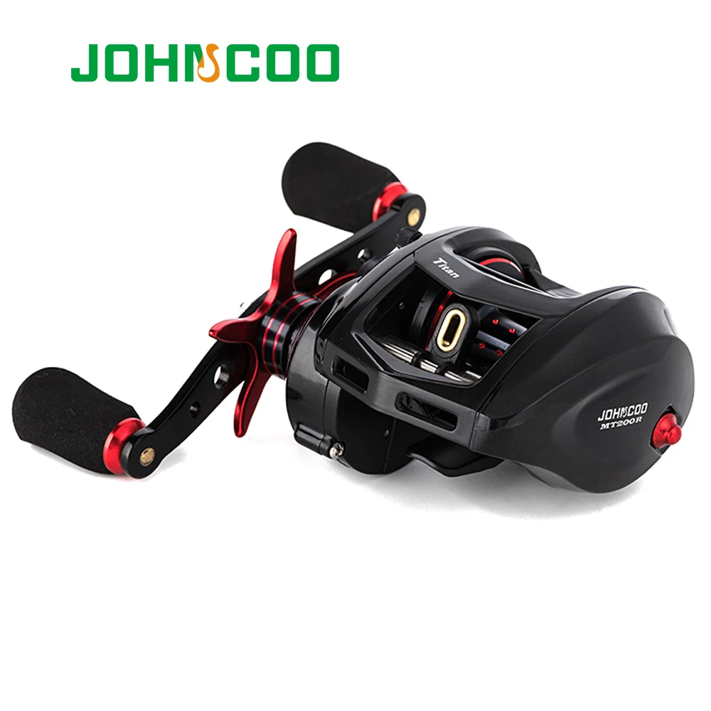 JOHNCOO Bait Casting Reel Big Game 13kg Max Drag Sea Fishing jig Reel 11+1 BB 7.1:1 Aluminium Alloy Body Jigging Fishing Reel