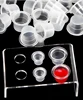 100pc S/M/L Plastic Disposable Microblading Tattoo Ink Cups Permanent Makeup Pigment Clear Holder Container Cap Tattoo Accessory 4