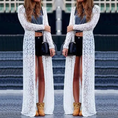 

GL 2016 Sexy Women Summer Long Dress Floral Print Long Maxi Boho Beach Lace Dress