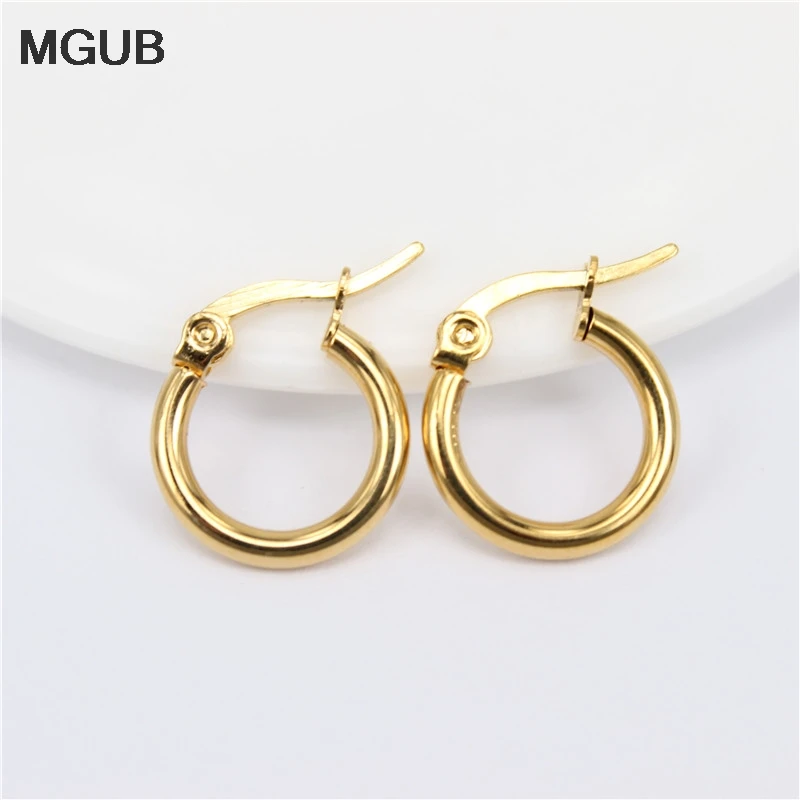 

MGUB Popular coil earrings 10mm-100mm selection(gold/silver/Rose gold color)for women Small exaggerated earrings