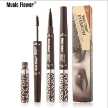 Music flower 4colors font b eye b font make up eyeliner Eyebrow Enhancers 2 in 1