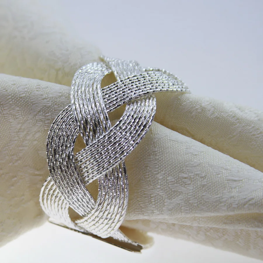 Золото/серебро кольцо Металлическое для салфетки, свадебные салфетки держатель