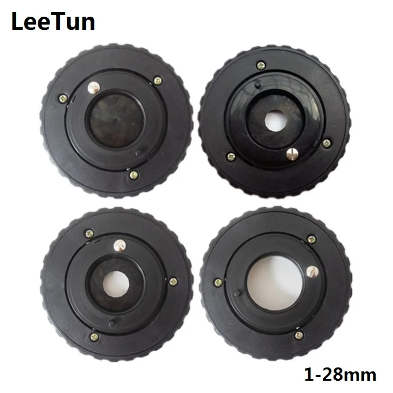 

LeeTun 1-28mm Amplifying Diameter Zoom Optical Iris Diaphragm Aperture Condenser 12 Blades for Digital Camera Lens Microscope