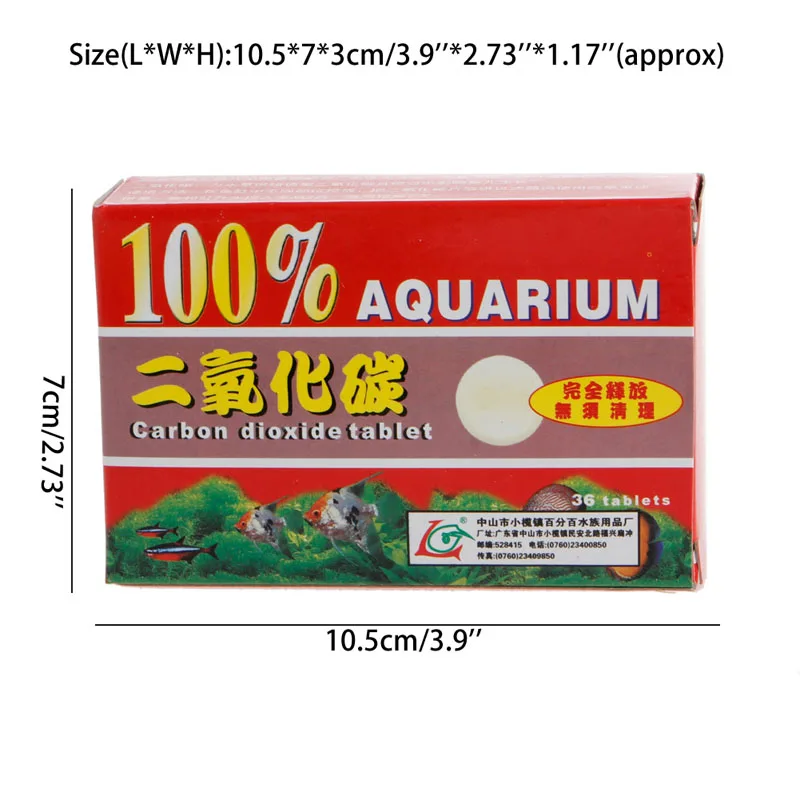 Новинка, 1 коробка, 36 шт., для аквариума, CO2, углекислый газ, таблетки для растений, аквариумный аквариум, диффузор для растений, аксессуары для аквариума
