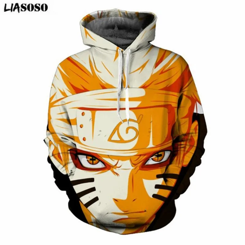 

LIASOSO Cartoon characters 3D Painted Anime Hoodie Sweatshirt Men Women Long Sleeve Outerwear casual Pullovers Jacket