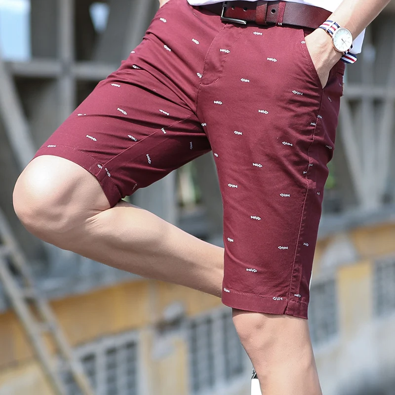 Summer Men Shorts Quality Cotton Short Pants Fishbone Printing Cosual Formal Shorts Bermuda Masculina Plus Size 28-40 Bermuda Summer Men Shorts Quality Cotton Short Pants Fishbone Printing Cosual Formal Shorts Bermuda Masculina Plus Size 28-40 Bermuda