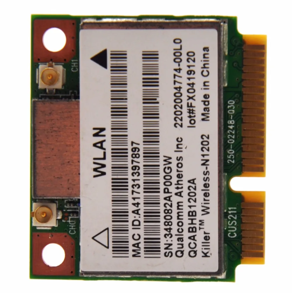 WTXUP для Atheros AR5B22 AR9462 двухдиапазонный 300 Мбит/с беспроводной мини PCI e Wi Fi адаптер PCi