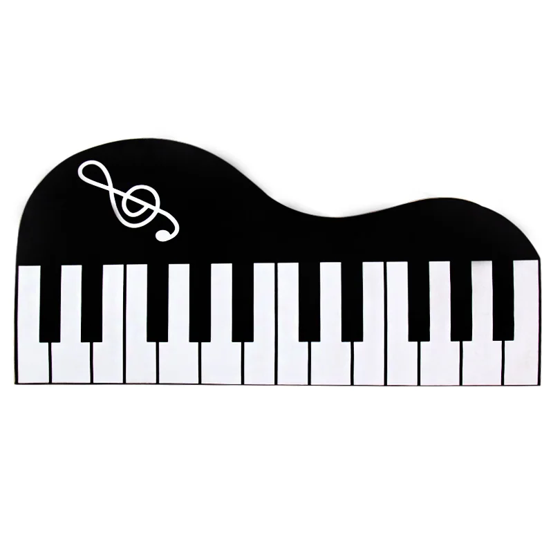 Акрил фортепиано форме Творческий ковер спальня гостиная ковер Таблица толщиной Черный и белый цвета коврик детский игры на фортепиано Tapete коврик
