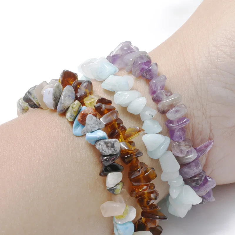 Buy Handmade Stretch Crystal Chip Bracelet Gravel Gem