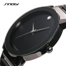 Sinobi Mens Montre À Quartz En Acier Inoxydable Analogique Résistant À L’eau Noir Montre Hommes Casual Marque De Luxe Reloj Hombre Montre-Bracelet Des Hommes