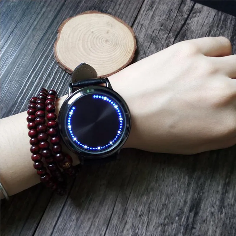 touch screen led couple watch