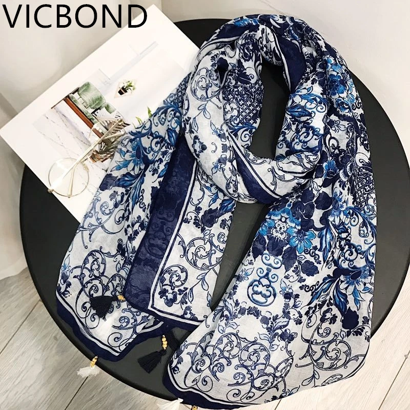 2018 new fashion student field shredded flowers large cotton scarves ...