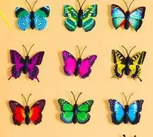 S9812 4CM Wholesale 50Piece/Lot Simulation Butterflies Fridge Magnets Wall Stickers Wedding Home Decoration |