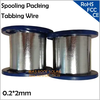 

0.2*2mm Spooling Packing Tabbing Wire, 2mm Solar PV Ribbon, Soldering Solar Cells Connecting Wire, Wholesale PV Tab Wire, 4KG/PC