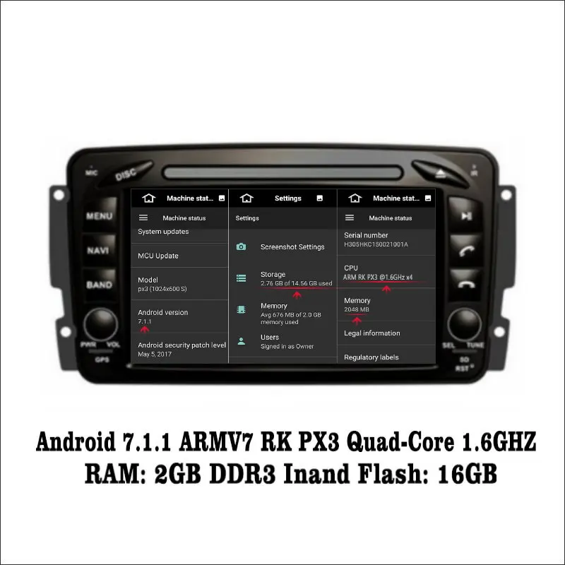 Best Liislee Android 7.1 2G RAM For Mercedes Benz CLK W208 Car Radio Audio Video Multimedia DVD Player WIFI DVR GPS Navi Navigation 1