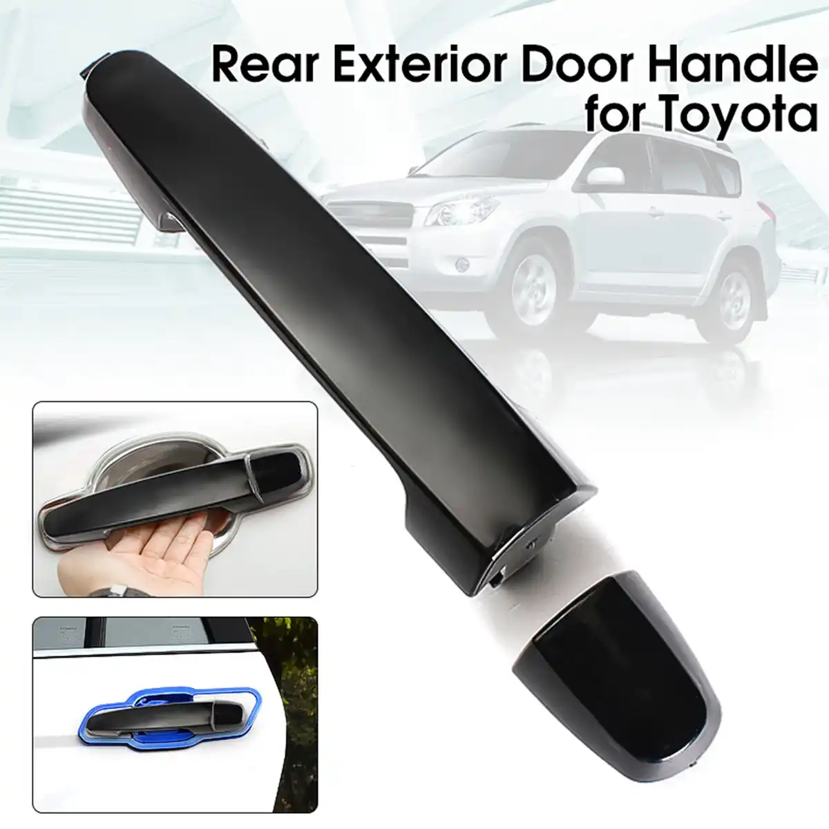 Rear Black Outside Outer Exterior Door Handle For Toyota Camry