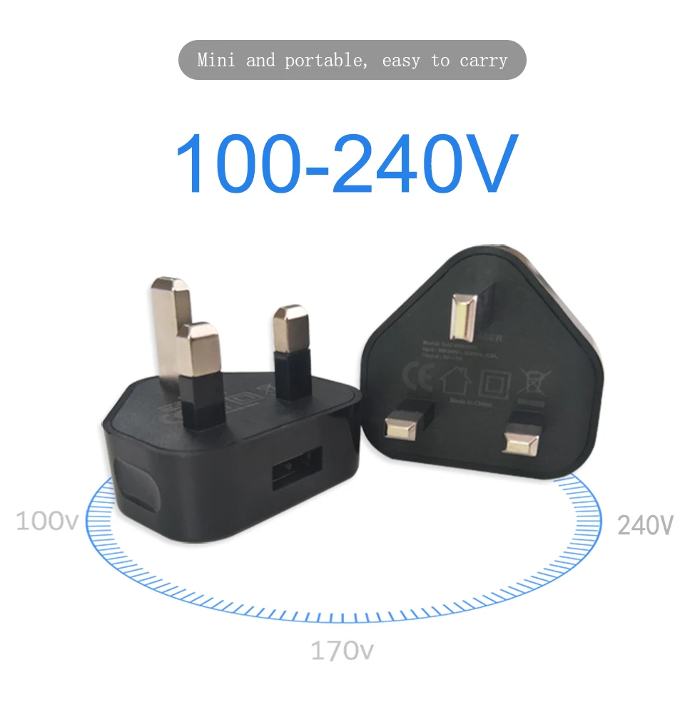 UK Adapter Plug 1 USB 5V1A Charger For Phone UK Standard Conversion Plugs Travel Wall in Ireland Singapore Maldives Malaysia (4)
