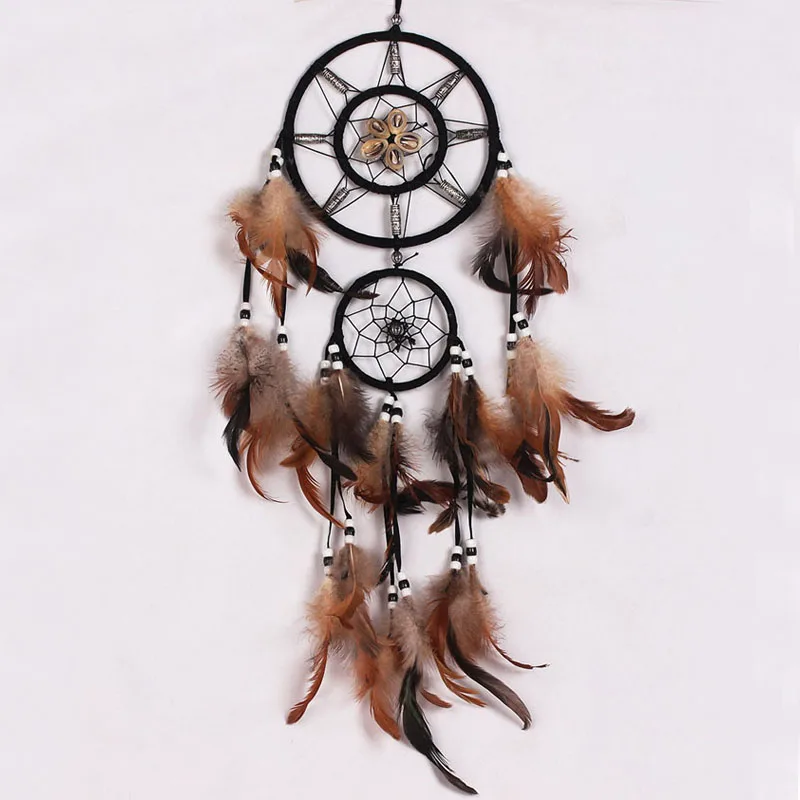 Buy Handmade Brown Feather Dream Catcher Concentric
