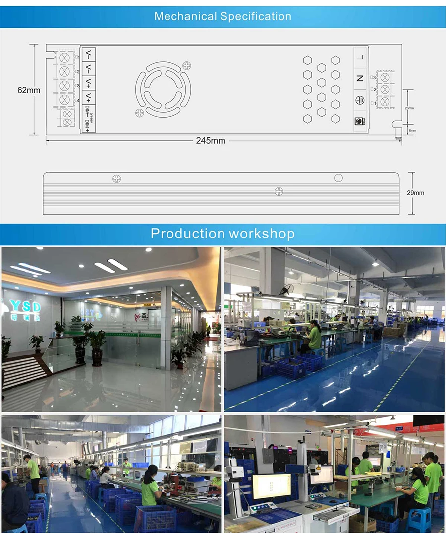 12V 300W dimmable 2