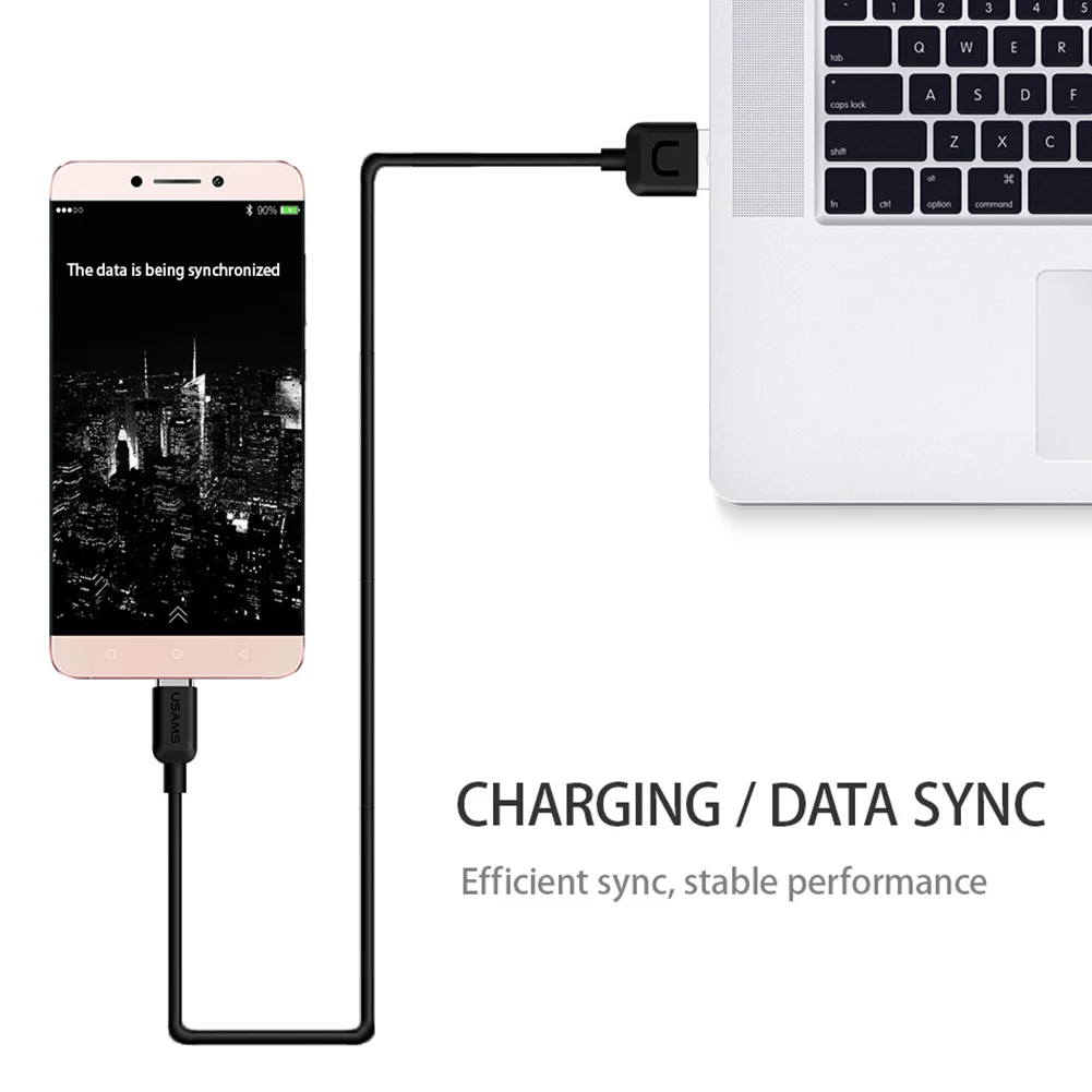 Горячий USAMS US-SJ099 Быстрая зарядка 2A передача данных ПК ноутбук type-C USB кабель