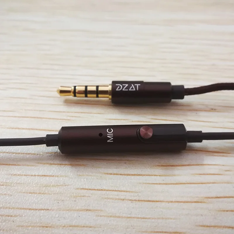 Наушники DZAT DF 10 df из чистого дерева HIFI гарнитура с басами наушники микрофоном и