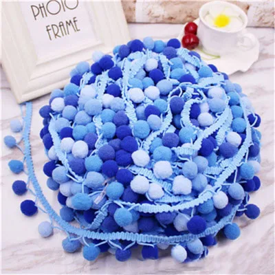 blue series Кружевная лента, аксессуары для шитья, помпоны, кисточки, помпоны, отделка, шар, бахрома, вышивка, сделай сам, одежда, ткань, шнур, швейные принадлежности, 2 ярда - Цвет: blue series