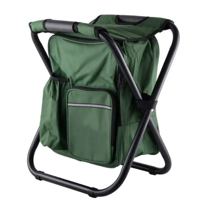 Multifunctional Foldable Camping Chair Seat with Picnic Bag Hiking Seat Bag&T8