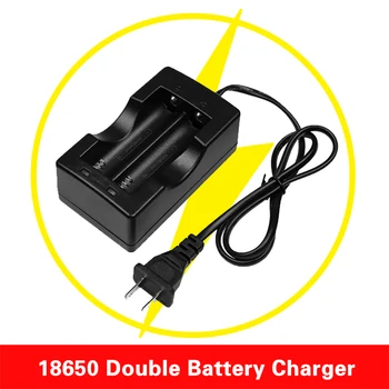 

18650 Double Battery Charger Wired Charger EU/US Plug for 18650 Li-ion Battery