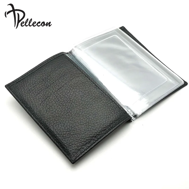 Pellecon genuine leather auto documents cover id holder case for documents card holder passport