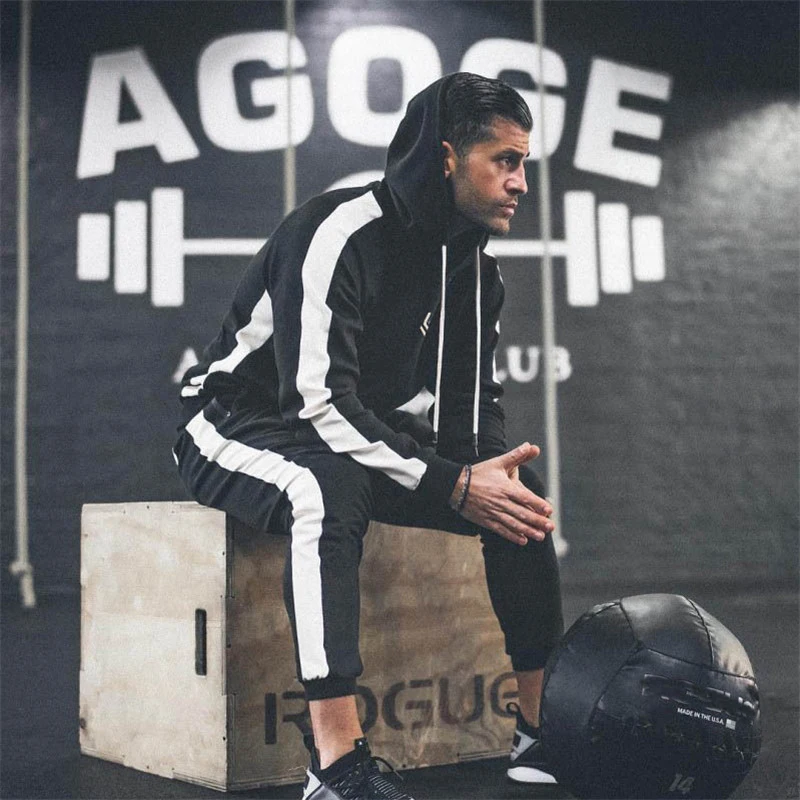 Men Gym Hoodies Fitness Sweatshirt-7