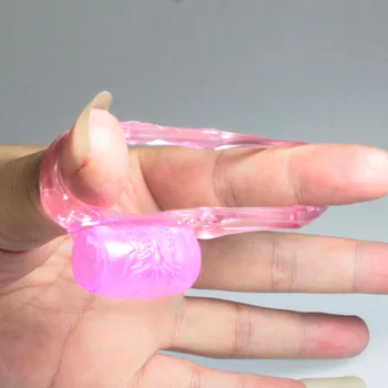 2pcs finger Ring Vibrator high elastic Silicon penis Vibrating clit massager Cockring,toy Sex Toys,Adult Products for men 4