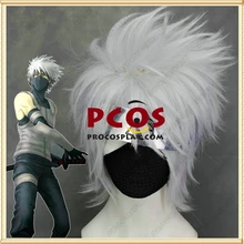 Персонаж Аниме Наруто Какаши Хатаке белый парик голова для косплея парик mp000285