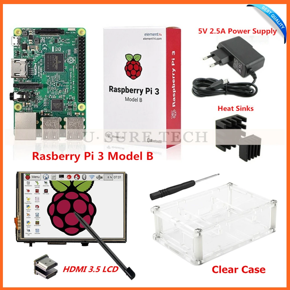 Prix pour Framboise Ip3 Modèle B Conseil + 3.5 "LCD HDMI Moniteur à Écran D'affichage TFT LCD Module 1920x1080 + 5 V 2.5A Alimentation + Dissipateurs De Chaleur + cas Prix pour Framboise Ip3 Modèle B Conseil + 3.5 "LCD HDMI Moniteur à Écran D'affichage TFT LCD Module 1920x1080 + 5 V 2.5A Alimentation + Dissipateurs De Chaleur + cas