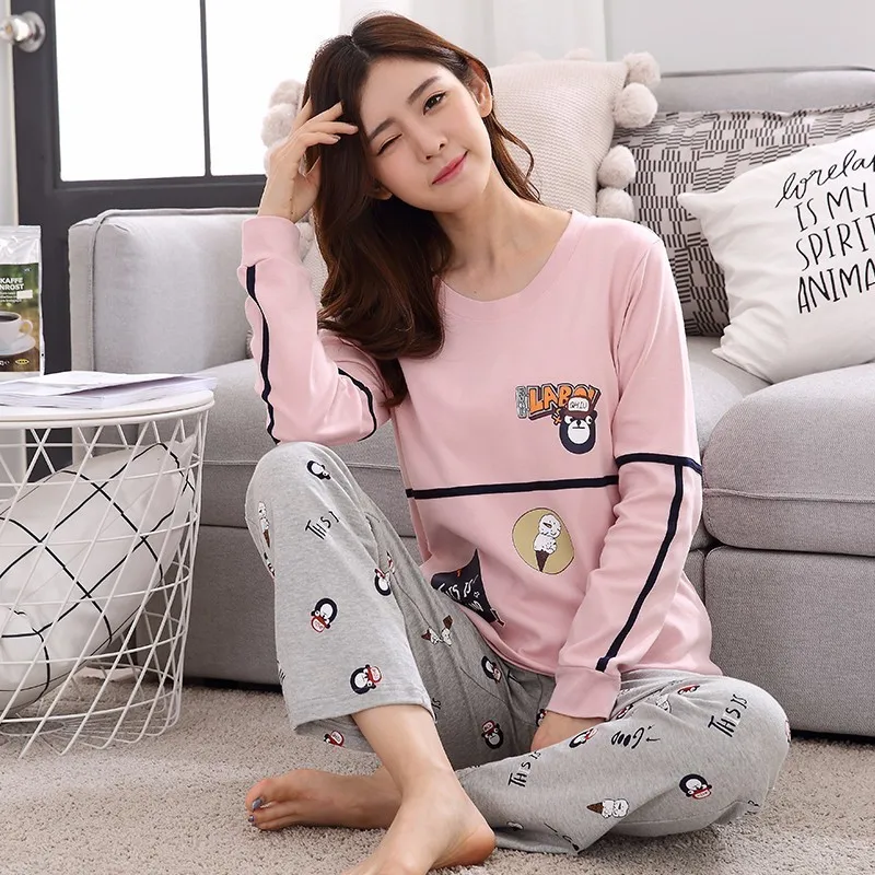 Buy 24 Style Young Girl Pajama Sets Long Sleeve Women