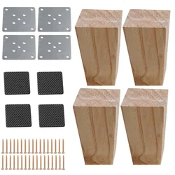 4pcs 12cm Height Solid Wooden Right Angle Trapezoid Furniture Legs Sofa Bench Closet Cabinet Feet Couch Dresser Armchair foot