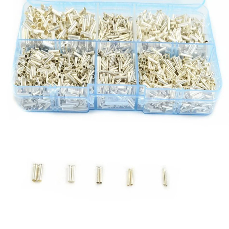 

High quality 2600PCS 22-14AWG Bootlace cooper Ferrules kit set Wire Copper Crimp Connector
