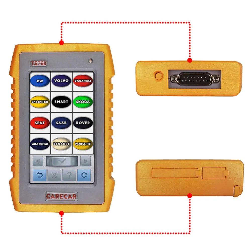 TS760 OBD2 автомобиля диагностический инструмент четыре Системы сканер ABS воздушная