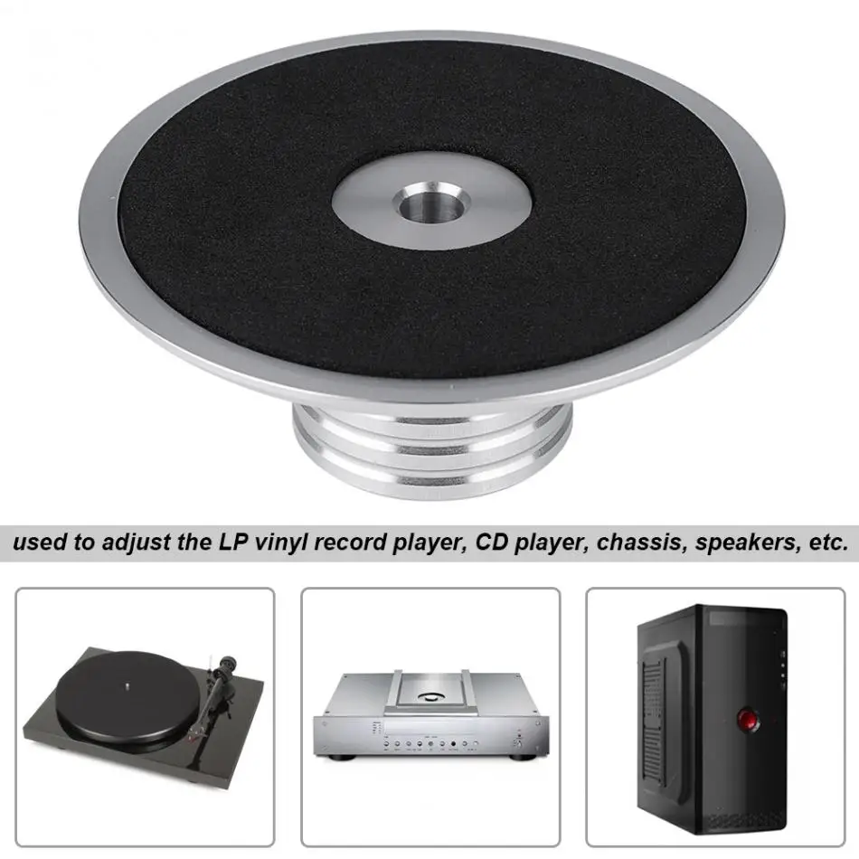 Черный зажим веса записи LP Виниловый проигрыватель поворотные столы металлический алюминиевый диск стабилизатор
