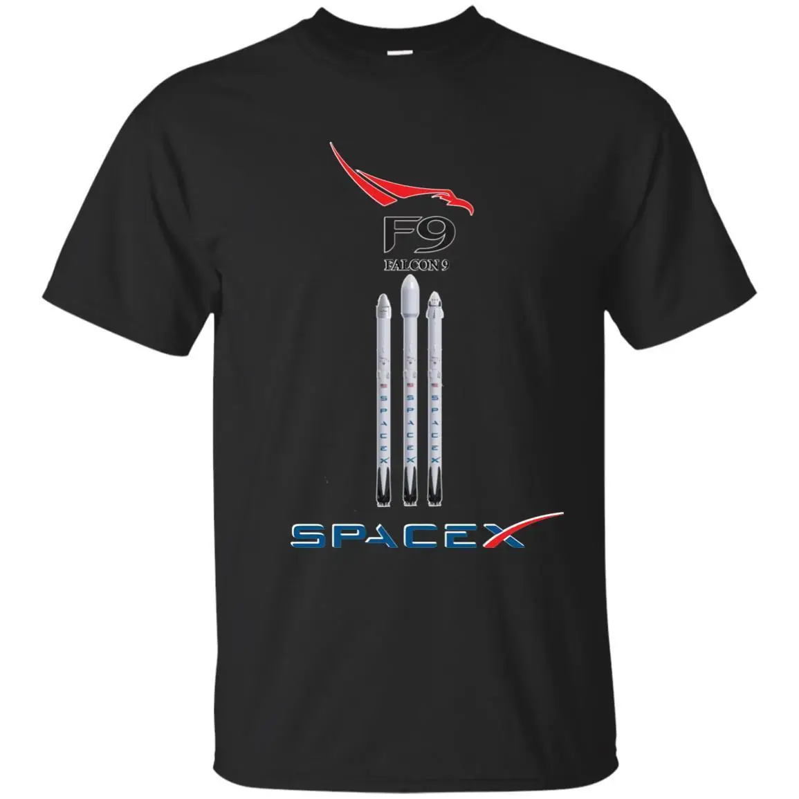 

NEW Falcon 9 Rocket Launches SpaceX Elon Musk 2018 BLACK T-shirt SHIP FAST Cheap wholesale tees Fashion Style Men Tee
