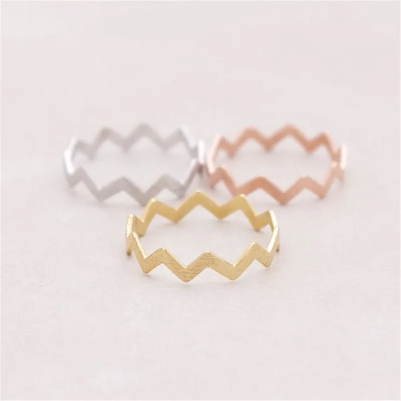

Fashion filled zig zag band thumb rings -color rings for women and color