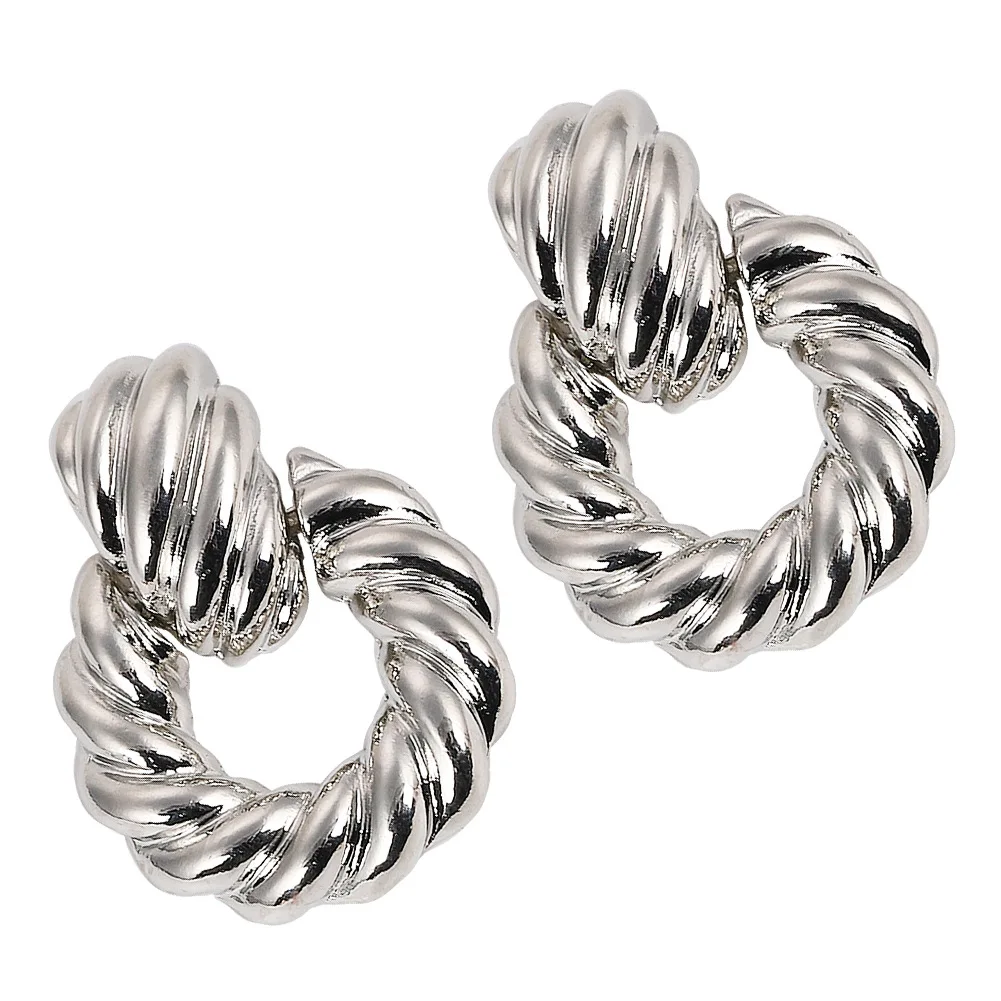 OEM Alloy Earring Womens Round Rattan Costume Jewelry Earrings For Girls