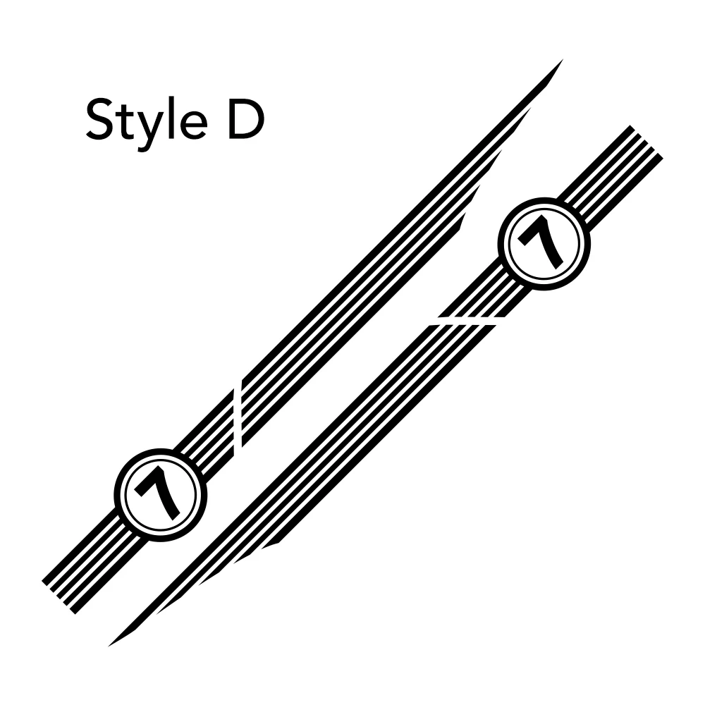 Автомобильная Боковая дверь стикер тело талия юбка наклейки отделка для Mini Cooper S JCW R53 R55 R56 R57 R58 R59 R60 F54 F55 F56 F60 аксессуары - Название цвета: Style D