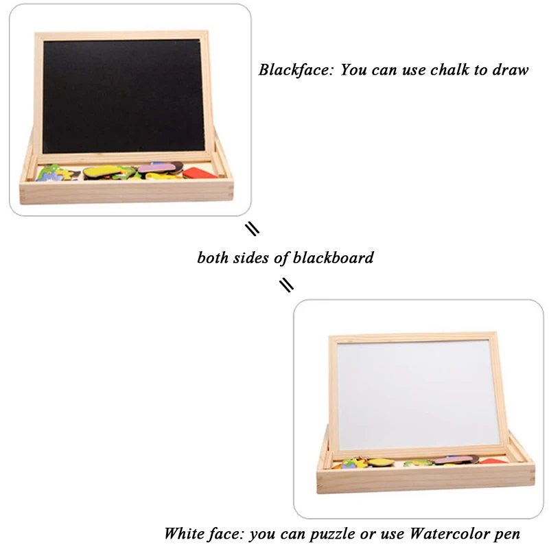 Новинка 11,11, деревянная многофункциональная детская головоломка с животными, магнитная доска для рисования, доска для обучения, развивающие игрушки для детей