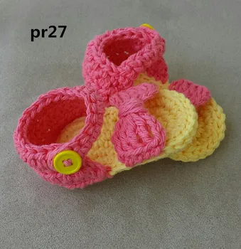 

Baby Sandals, Crochet Baby handmake sandales, Yellow Baby Shoes, Baby Bow Shoes