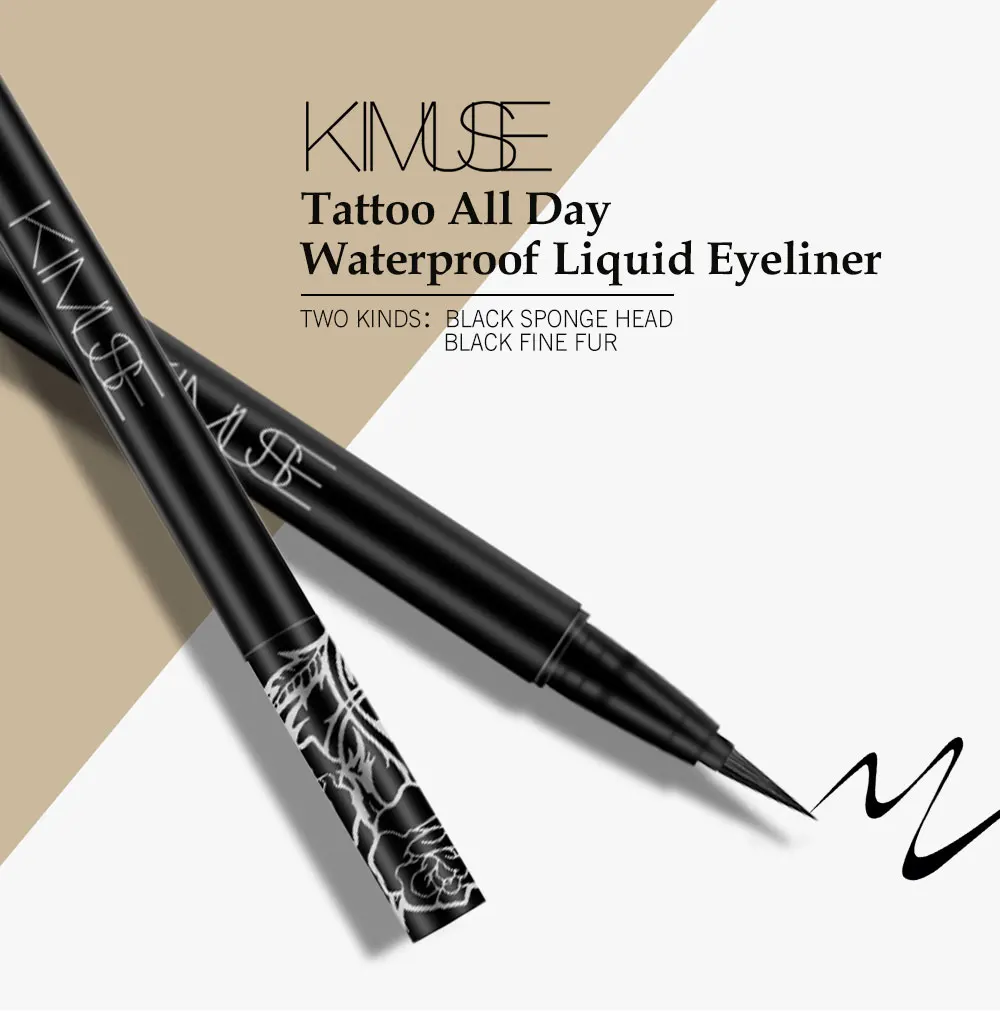 KIMUSE 24H Tattoo Eyeliner Pencil Waterproof Pen Precision Long-lasting Liquid Eye Liner Smooth Make Up Tools