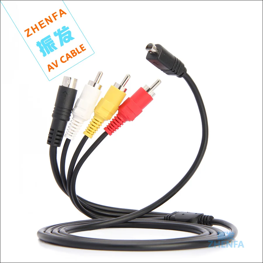 ZHENFA VMC-15FS AV Cable 10-Pin DV Connector to 3 RCA S-Video for Sony Camcorder Digital Camera  A/V Cable