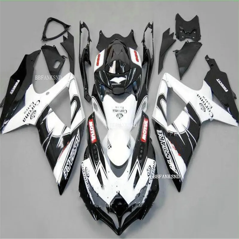 Обтекатели GSXR 600 2008 2010 K8 для Suzuki GSXR750 2010 обтекатель мотоцикла GSXR600 2009 Белый Черный коронный обтекатель мотоцикла